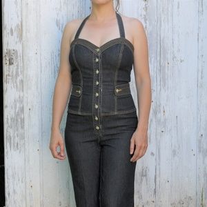 Vintage 1970s Denim Jumpsuit